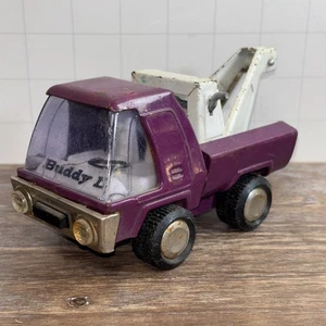 Vtg Buddy L Purple RARE Wrecker TowTruck Pressed Steel Made In Japan - Picture 1 of 8