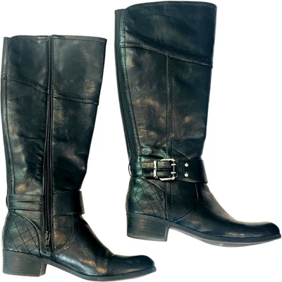 Botas negras con cremallera lateral hasta la rodilla Unisa para mujer - talla 8M Foto 1 de 4