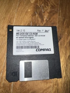 Compaq Personal Computer MS-DOS IDE CD-ROM Software 3.5 Floppy Disk Media V2.10 - Picture 1 of 1