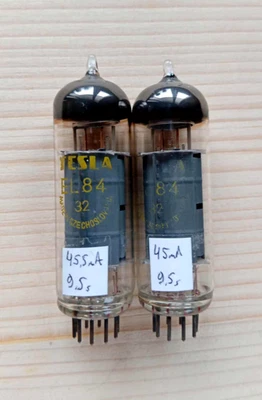 2 x paires de tubes à vide EL84 solides assortis même code testés par Tesla - Photo 1/3