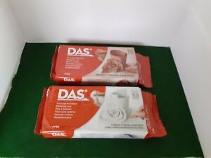 DAS Modelling Air Drying Clay 1 kg packs x2. 1x terracotta /  1x white or grey.