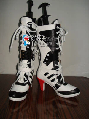 Harley Quinn Suicide Squad  Women Heel Boots Shoes Halloween Cosplay Costume  - Image 1 of 4