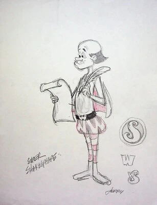 Histeria! (电视剧)98英尺杰里·艾森伯格签名手绘角色布局#LF — 第 1/2 张图片