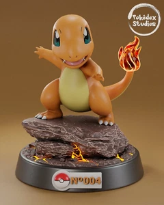 Pokemon Salameche Figure, High Quality SLA 3D Printing, Pokemon Gift - Picture 1 of 2