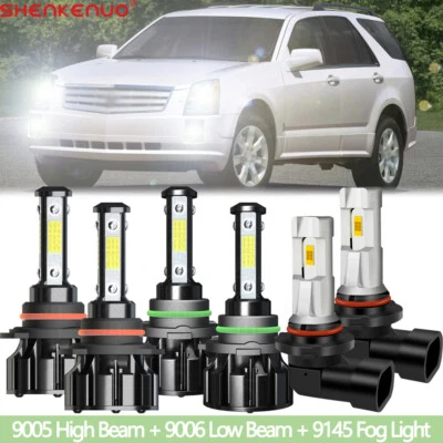 Faro LED haz alto/bajo + bombillas antiniebla 6 piezas para Cadillac SRX 2004-2009 Foto 1 de 4