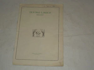 PUBBLICITA' -"TEATRO LIRICO MILANO "GALANTERIA RIVISTA IN DUE TEMPI-WANDA OSIRIS - Foto 1 di 1