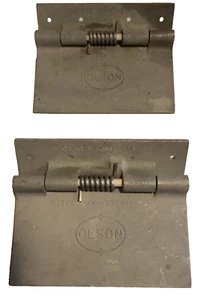 Vintage 8x4 Olson Spring Operated Leveling Trim Tab Set for Boats - Picture 1 of 5