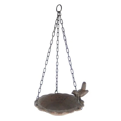 Alimentador colgante para pájaros hierro fundido acabado rústico floral árbol patio jardín decoración  Foto 1 de 4