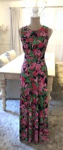 Taylor Women's Printed Maxi Dress with Mesh Inset - Size 2, Mother’s Day Dress - Picture 1 of 9