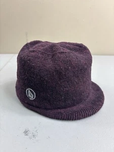 VINTAGE Volcom Hat Knitted Bucket Beanie Helmet W/ Bill Ragg Wool Skater 90s - Picture 1 of 9