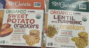 RW GARCIA Organic Sweet Potato Crackers, 5.5 OZ and RW GARCIA Organic Lentil Tur - Picture 1 of 1