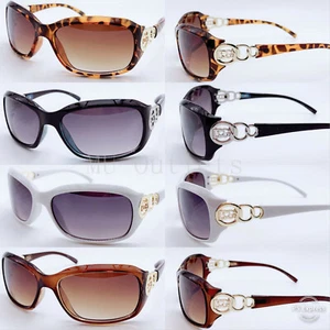 Nuevas gafas de sol para mujer tonos moda diseñador envoltura retro vintage ovaladas (#6616) - Imagen 1 de 7
