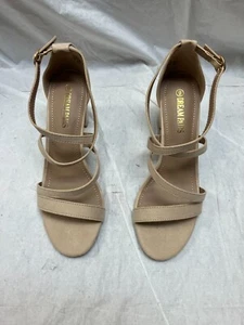 Dream Pair Madison Ankle Strap Dress Pump Low Chunky Heel Sz 9 TAN New - Picture 1 of 9