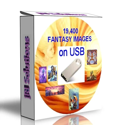 Collezione di 19.400 immagini fantasy su USB, cardmaking, artigianato - Immagine 1 di 2
