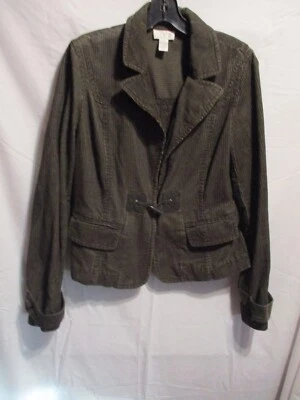 Chaqueta Ann Taylor Loft Mujer 6 Blazer Regreso a la Escuela Pana Codo Parche OLIVA Foto 1 de 4