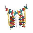 Multicolored Wooden Blocks Tearing Toys for Noble Macaws Caiques