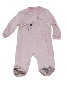 Le Top Bebe Baby Girls Long Sleeve Footie (0-3 Months, Pink) - Picture 1 of 1