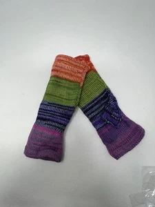 Alpaca Fingerless Mittens - RAINBOW - Size S/M *New in Bag* - Picture 1 of 3