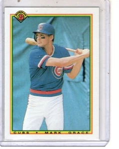 Carta da baseball 1990 Bowman - #29 Mark Grace Chicago Cubs - Foto 1 di 2
