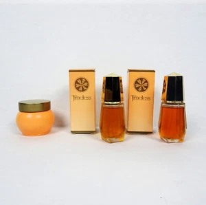 Vintage 1999 Lot Avon Timeless Cologne Spray 1.7 oz Perfumed Body Cream 5 oz vtg - Picture 1 of 4