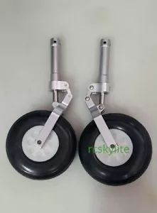 Tren de aterrizaje de puntal Oleo de aluminio Rcskylite con ruedas de 100 mm a 205 mm de largo - Imagen 1 de 12