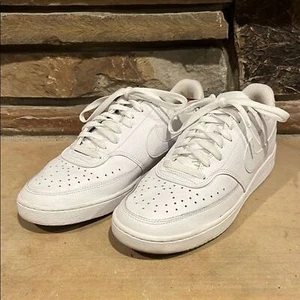 Nike Court Vision Sneakers basse triple bianche CD5434-100 - Foto 1 di 8