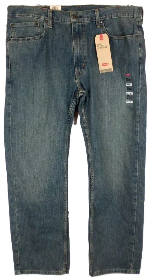 Levi's Mens 559 Relaxed Straight Jeans 38w X 30l 30 Sub Zero