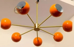 Modern Pinwheel Eyeball Brass Chandelier Sputnik Classy Lamp With Pendent Light - Picture 1 of 7