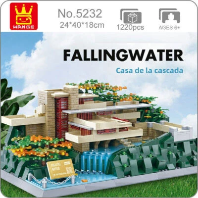 Fallingwater Pennsylvania Model Building Blocks Set Puzzle Bricks Toys - 1220Pcs - Image 1 of 4