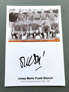 JOSEP MARIA FUSTE (†2023) Europameister 1964 signed photo 10x14.5 autograph