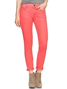 NUEVO CON ETIQUETAS LEGGING ELÁSTICO FLACO HUECO CORDONES FINOS WALE CORAL NEÓN 4 REGULAR 27 REGULAR - Imagen 1 de 4