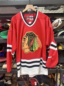 Vintage Chicago Blackhawks x Nike Hockey Jersey Men Large Red NHL Made in Canada - Picture 1 of 11