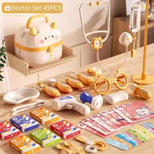 Kids Doctor Playset 45PCS Yellow Medical Kit Pretend Nurse Role Play Fun Gift - Picture 1 of 3