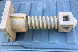 Vintage 3.5” Diameter Screw Jack, 8” Square Base, Rounded Top, Railroad Jack - Picture 1 of 20