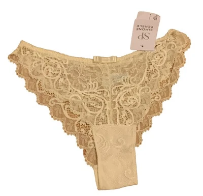 全新带标签 SIMONE PERELE 内裤 Celeste 尺寸 EUR 2 象牙色 全新 — 第 1/3 张图片