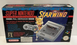 CONSOLE SUPER NINTENDO CONTROL SET STARWING SET PAL SNSP-S-CDFO(A)-UKV  BOXED - Picture 1 of 22