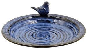Vogeltränke Vogelbad Doppio Ø 31.5 cm Höhe 5 cm Steinzeug blau, Dehner Natura - Bild 1 von 2