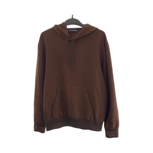 LOUIS VUITTON Monogram RM212 AU7 HLN81W Jacquard Hoodie Brown wool LV - Picture 1 of 8