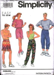 7344 Pantalones Cortos Tejidos Prendas para el torso De Colección Simplicity Patrón de Costura Misses Años 90 - Imagen 1 de 2