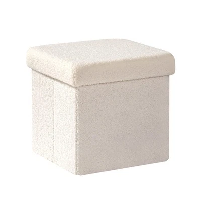 Sitzbank mit Stauraum, klappbare Sitztruhe, Aufbewahrungsbox, Fußbank,Blüten,... - Bild 1 von 4