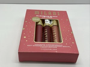 Milani Stay Put Liquid Lip Shimmer Rossetto Trio Glisten + Glow - Foto 1 di 4