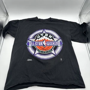 VTG 1993 NBA All Star Game Shirt Men's XL Single Stitch Graphic Print 90s Utah - Picture 1 of 10