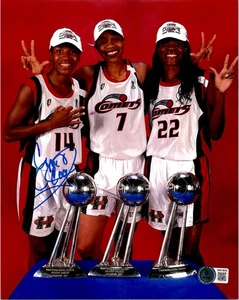 CYNTHIA COOPER SIGNED AUTOGRAPH 8X10 PHOTO HOUSTON COMETS WNBA HOF BECKETT COA - Picture 1 of 1