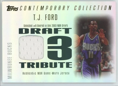 2003-04 Topps Contemporary Collection Draft Tribute T.J. Ford Rookie Patch /250 - Image 1 of 2