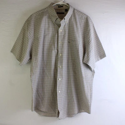 VanHeusen Studio Beige Short Sleeve Collared Button Up Shirt Men's Sz XL 17/17.5 - Image 1 of 4