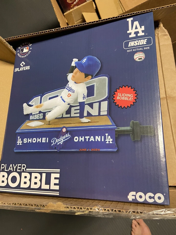 Shohei Ohtani Los Angeles Dodgers 100 Stolen Base Slider Bobblehead #/100 WS 50 - Image 1 of 1