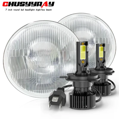 Para for Dodge D100 D200 D300 Pickup 7inch Ronda LED Faros Hi /Lo Sealed Beam 2x - Image 1 of 4