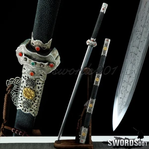 44'' Masterpiece Collection Sword Chinese Tang Dynasty Jian Gold Silver Fittings - Picture 1 of 18