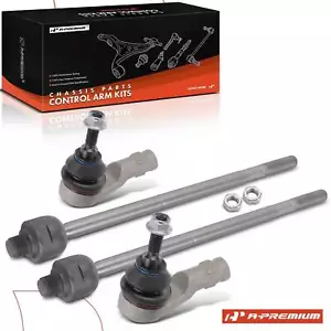 4x Front Inner & Outer Tie Rod Ends for Land Rover LR3 2005 2006 2007 2008-2009 - Picture 1 of 11