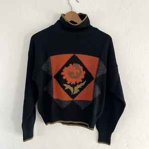Vintage Mondi Rollkragenpullover schwarz Wollmischung Größe 34 - Bild 1 von 5